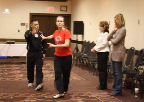 Chris Rangle presents his Girl2Girl Defense class to several women at the KAA-KAAA Convention. A few simple steps can provide protection. Chris Rangle presents his Girl2Girl Defense class to several women at the KAA-KAAA Convention. A few simple steps can provide protection.