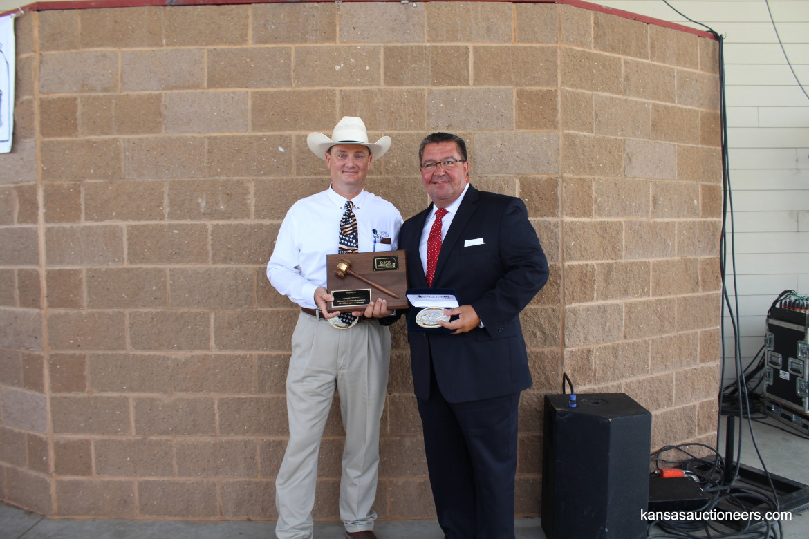 Lance Fullerton with 2015 Kansas Auctioneer Champion, Lenny Mullin. Lance Fullerton with 2015 Kansas Auctioneer Champion, Lenny Mullin.