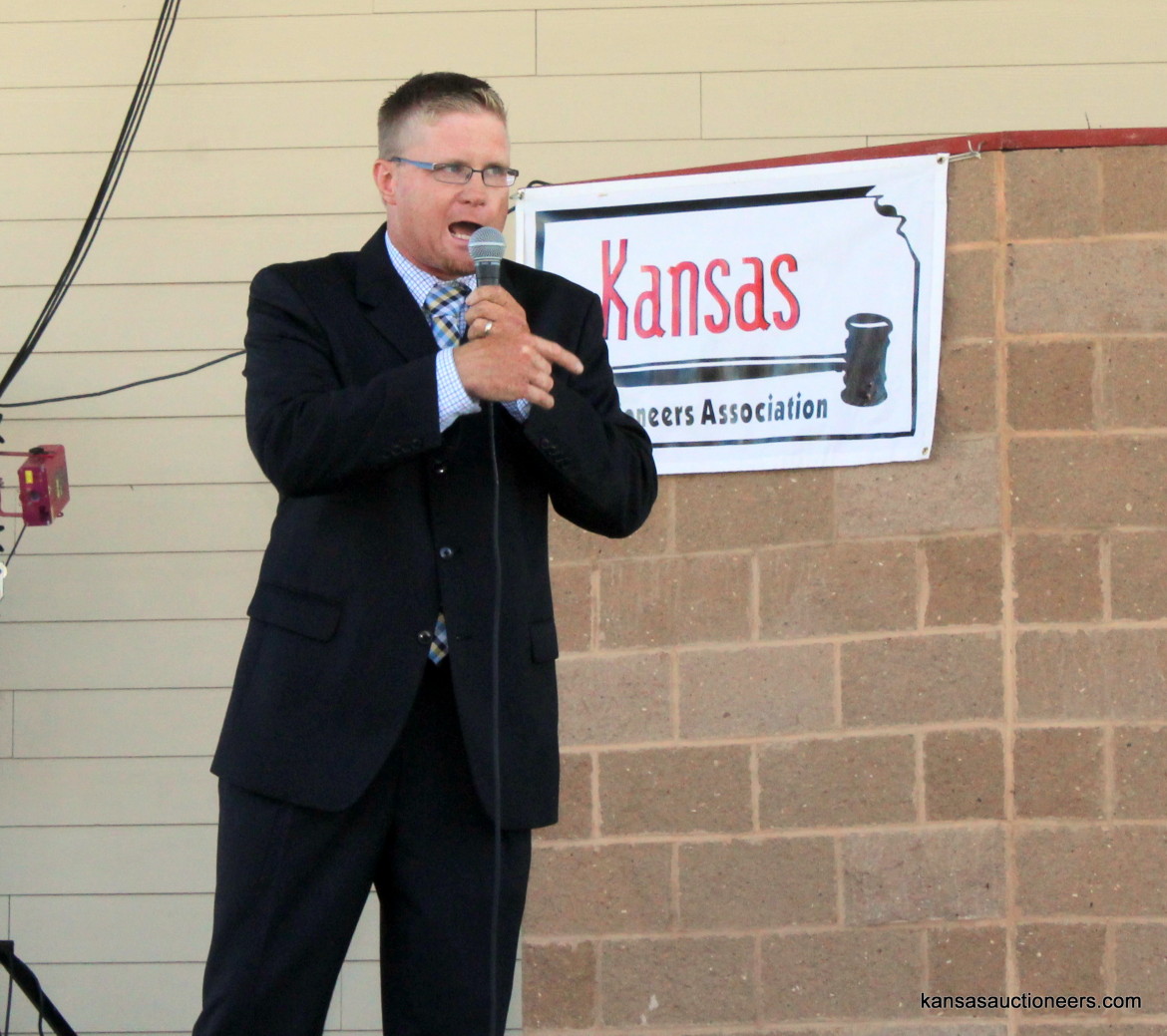 Justin Ball competing in the 2015 Kansas Auctioneer finals. Justin Ball competing in the 2015 Kansas Auctioneer finals.